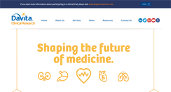 Desktop Screenshot of davitaclinicalresearch.com